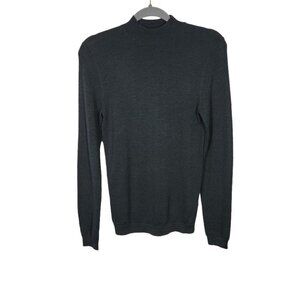 ASOS DESIGN Men's muscle fit merino wool turtle neck sweater in emerald green Si